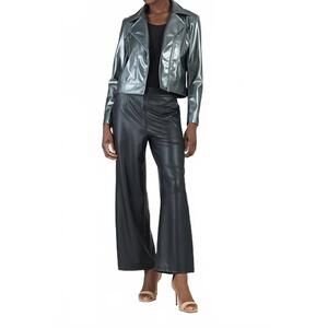 NEW CLARA S vegan jacket with cuff zip in gunmetal